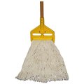 Rubbermaid Wet Mop, 24 Headband, 60 in Handle L, Cotton Mop Head, Wood Handle 1785057